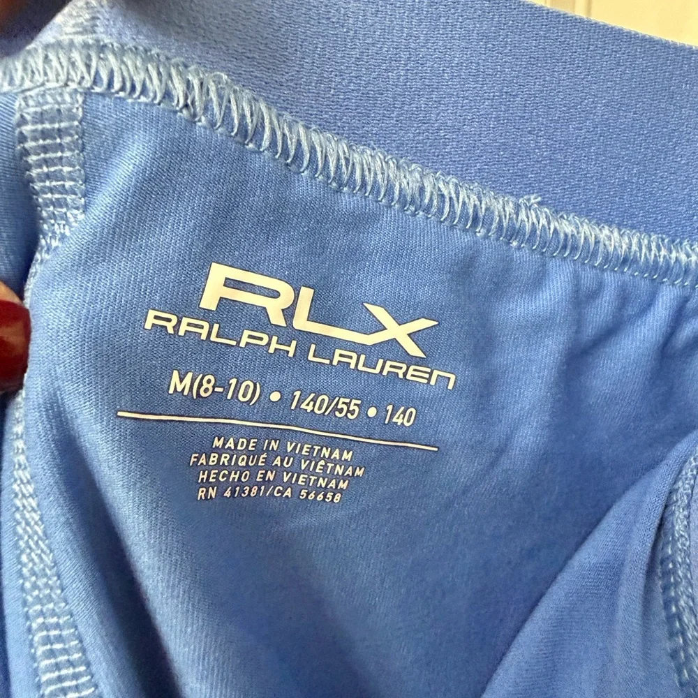 RLX Ralph Lauren Skort Size M‎ (8-10) Blue Perforated Mesh Athletic Tennis Golf